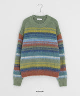 [unisex] Hadet Mohair Stripe Wool Knit