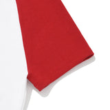 KIRSH PLAIN COLOR MIX RAGLAN CROP T-SHIRT - RED   