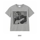 Grunge Vintage Photo Print Short Sleeve T-shirt