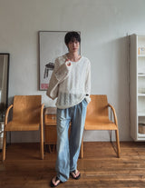 Kuri Linen Cable Slim Knit