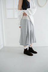 stripe banding flare midi skirt(3colors)