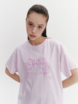 Ribbon Boxy T Purple