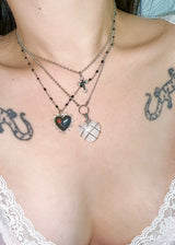 Cubic cross necklace (2color)