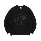 ワンドキャットスウェットシャツ-ブラック
