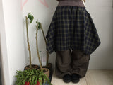flared check skirt