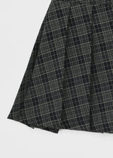 [MADE] Kiku Check Pleated Mini Wrap Skirt