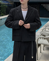 LUMI Oversized Crop Blazer