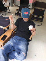 バインドステッチ マッスルフィット ショートスリーブ ニット 6C