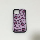 heart leopard (dark pink) case 