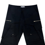 Steel zipper cargo cotton long wide work pants (4 colors)
