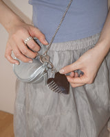 VANLENTINE HEART BRUSH KEYRING (BROWN)