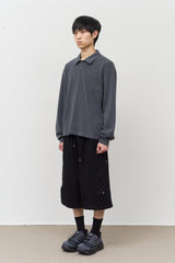 ソフト ワッフルド カラー トップ