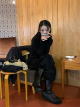 LINE HOOD HALF ZIP-UP