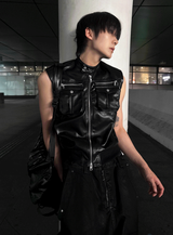 Utility Pocket Cropped Vest