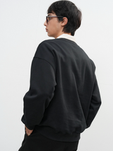 classic applique loose fit mtm - black       