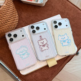 Minimal Animal Stripe Clear Soft iPhone Case (iPhone 13–17 Series)