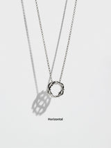 Multi Hash Tag Small Necklace (Silver)