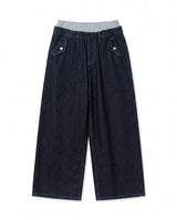  LAYERED DENIM PANTS