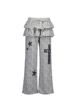 FRILL LEOPARD PRINT PANTS / GREY_P