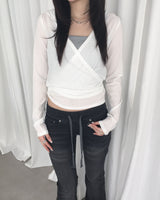 Hood wrap cardigan