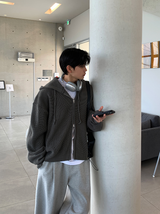 Cant Hachi Warm Knit Hooded Zip-Up