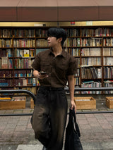 Frix snap western short-sleeved shirt