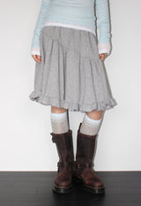 DEAR FRILL MIDI SKIRT