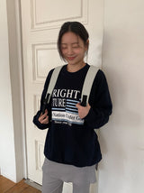 [unisex] リマンヌプリントオーバースウェットシャツ