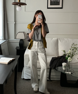 [Lè made/10,000 Sold] レ メイド スタンド ユーネック ショートスリーブ ティーシャツ/ 4カラー