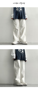 [3-tier length] [S–2XL] ドゥワタンタンコットンワイドカーゴパンツ (5 colors)