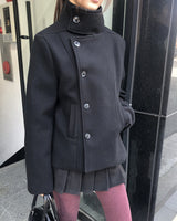 Yuha Double High-Neck Wool Coat