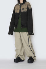 Gradation denim jacket
