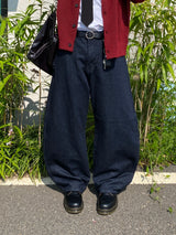 セイン カーブド ワイド デニムパンツ2C