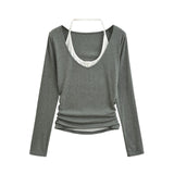 Erin Halter Layered Long-Sleeve Top