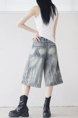 (Unisex) Leke Washing Half Pants