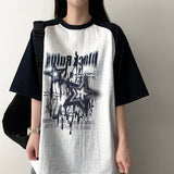 O-ring Color Raglan Short Sleeve T-shirt