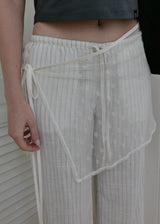 Floral Mesh Lace Wrap Skirt_Ivory