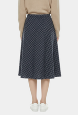 Maren Check Flare Skirt