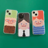 SMILEY FACE HARD JELL CASE - VER.2 (+HAIR KEYRING SET) - GREEN