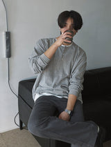 [A-T0042] レイヤードヘンリーネックTシャツ (3色)