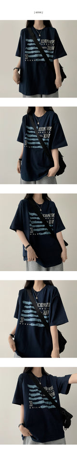 ピース ボックスフィット 半袖Tシャツ