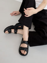 Pepper Salt Sandals - Black