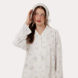 Cupid Print Knit Pajama Set – Light Blue Long Sleeve & Pants | Ultra-Soft Anti-Wrinkle Sleepwear
