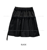 Pereu Dot Frill Midi Skirt