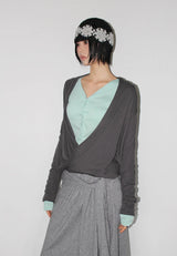 TWIST BUTTON CARDIGAN
