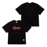 STGM Logo Oversized Short Sleeves T-Shirts Black / White Melange