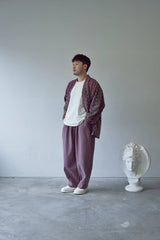 BOUCLE BOHEMIAN HERITAGE CARDIGAN (Burgundy)