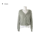Zion Angora V-neck Loose Fit Knit Cardigan