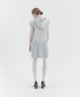 Dolls Hoodie Cap Sleeve Dress Sky