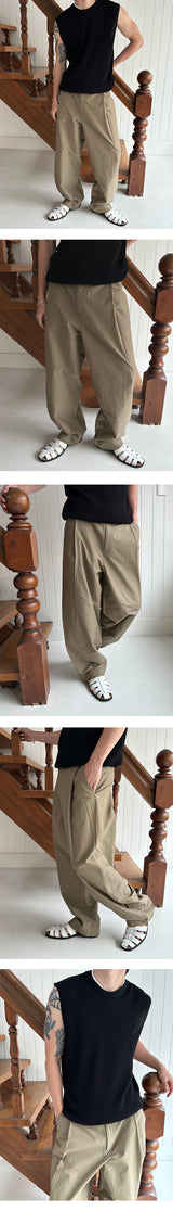 [S/S] ナイロンタックワイドスラックス